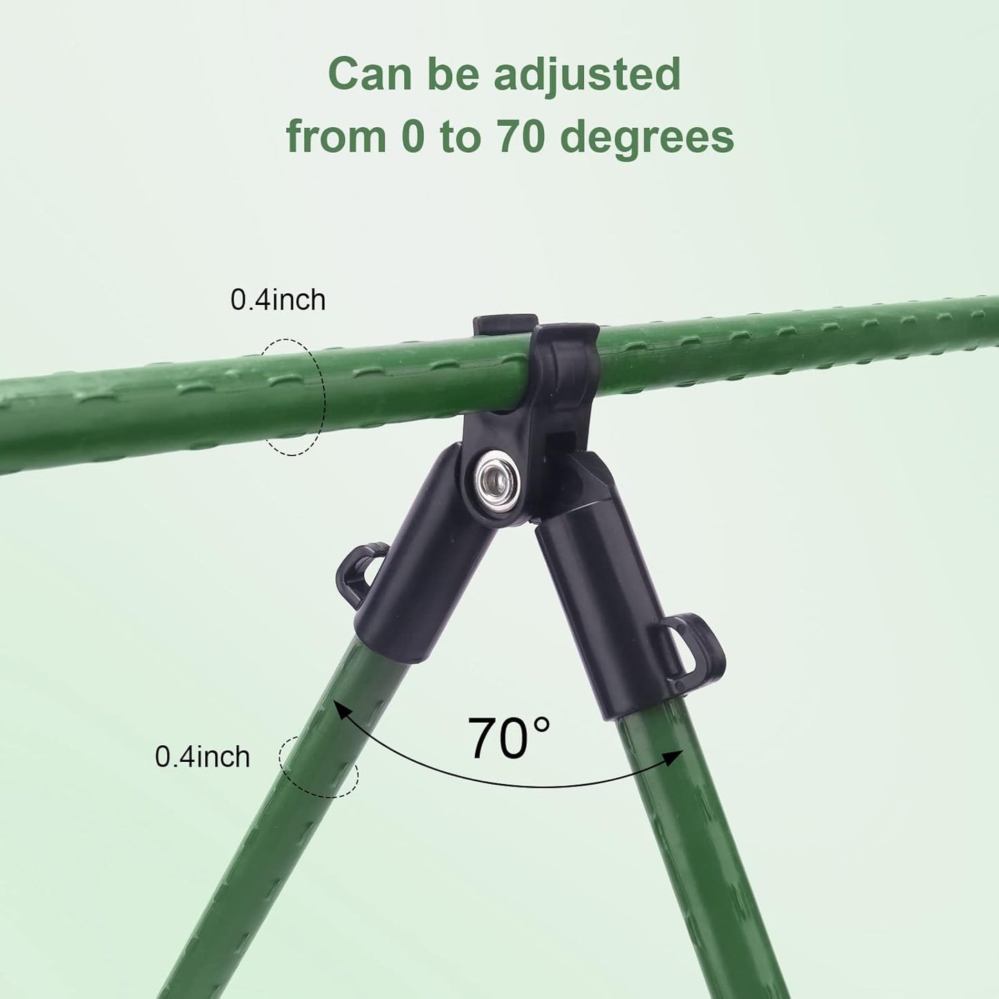 Zwish 50Pieces Adjustable Plant Trellis Connectors - Tomato Plant Cages Accessories for 11mm Plant Stake Connectors