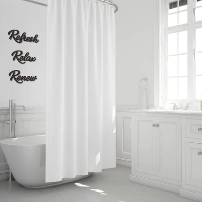 Skiennix Black Wooden Bathroom Sign - 3-Piece Wall Art Set for Farmhouse Decor | Relax, Renew, Refresh
