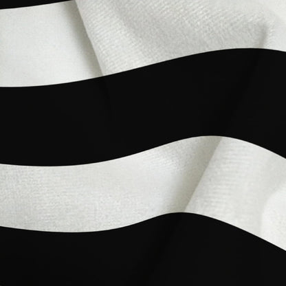 Leaveland Set of 2 12x20 Inch White and Black Stripe Cotton Polyester Square Throw Pillow Case for Home Decor