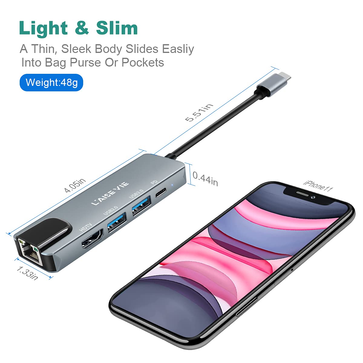 Multi Port Splitter, 7 Port USB 2.0 Hub, USB A Port Data Hub with Independent On/Off Switch and LED Indicators, Lights for Laptop, PC, Computer, Mobile HDD, Flash Drive and More (Black 2.0)
