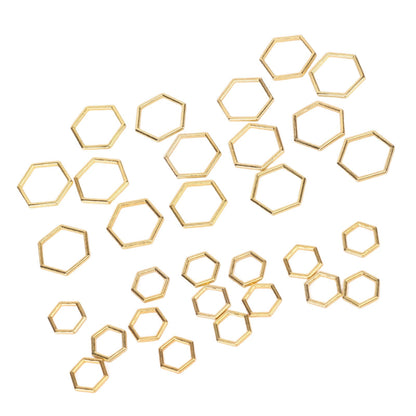 Mrisata Crochet Stitch Markers Stitch Marker Rings Metal Stitch Marker Rings Crochet Locking Accessories 30pcs Hexagonal Knitting Stitch Markers Plating Process Fade Zinc Alloy