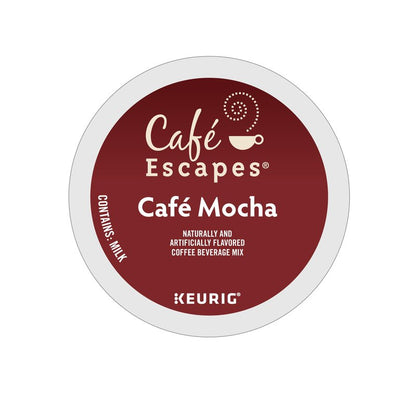 Cafe Escapes Cafe Mocha Keurig Single-Serve K-Cup Pods, 72 Count