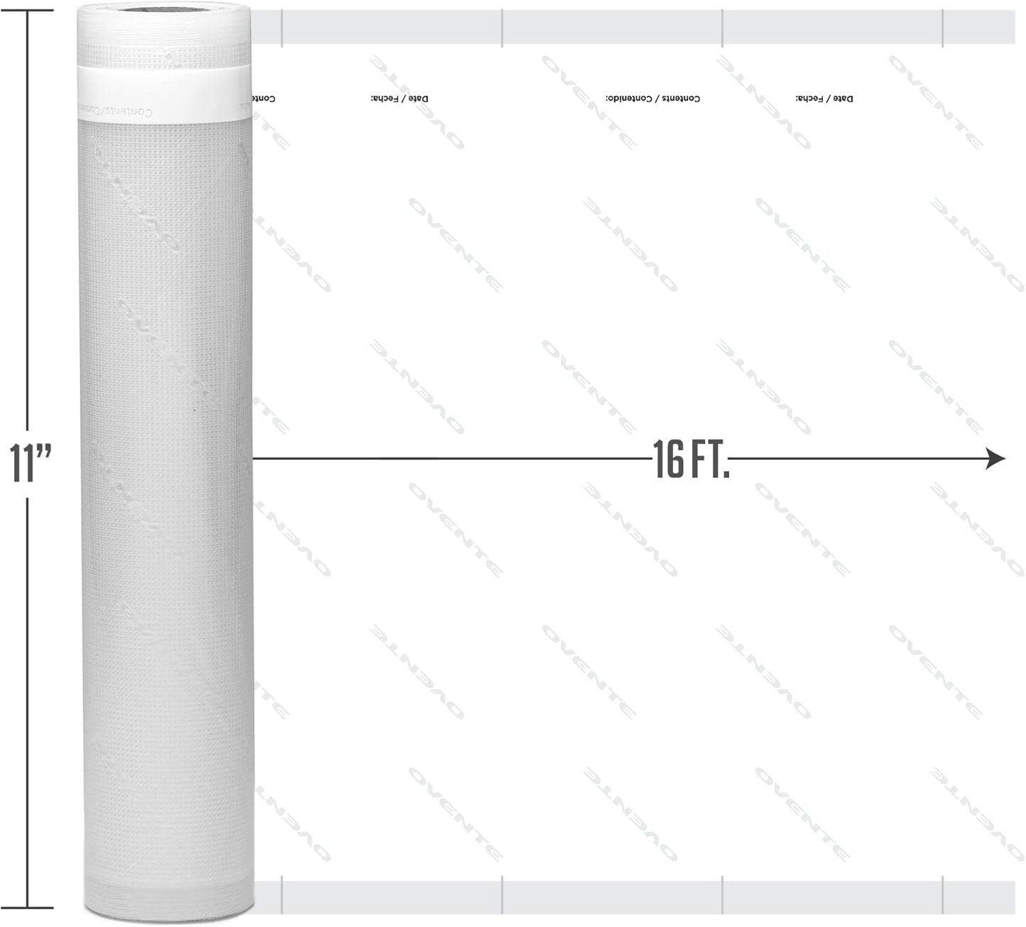 OVENTE Vacuum Sealer Roll 11” x 16”, Heavy Duty BPA-Free for Airtight Food Storage, Meal Prep, Pack of 2