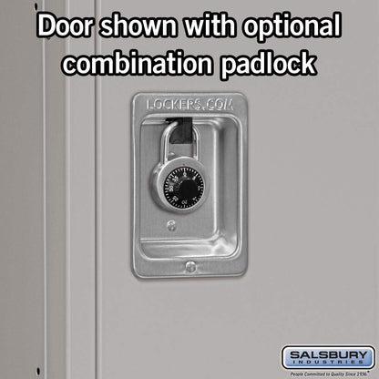 Salsbury Industries 62352GY-U Unassembled Standard Metal Locker with Double Tier,Grey