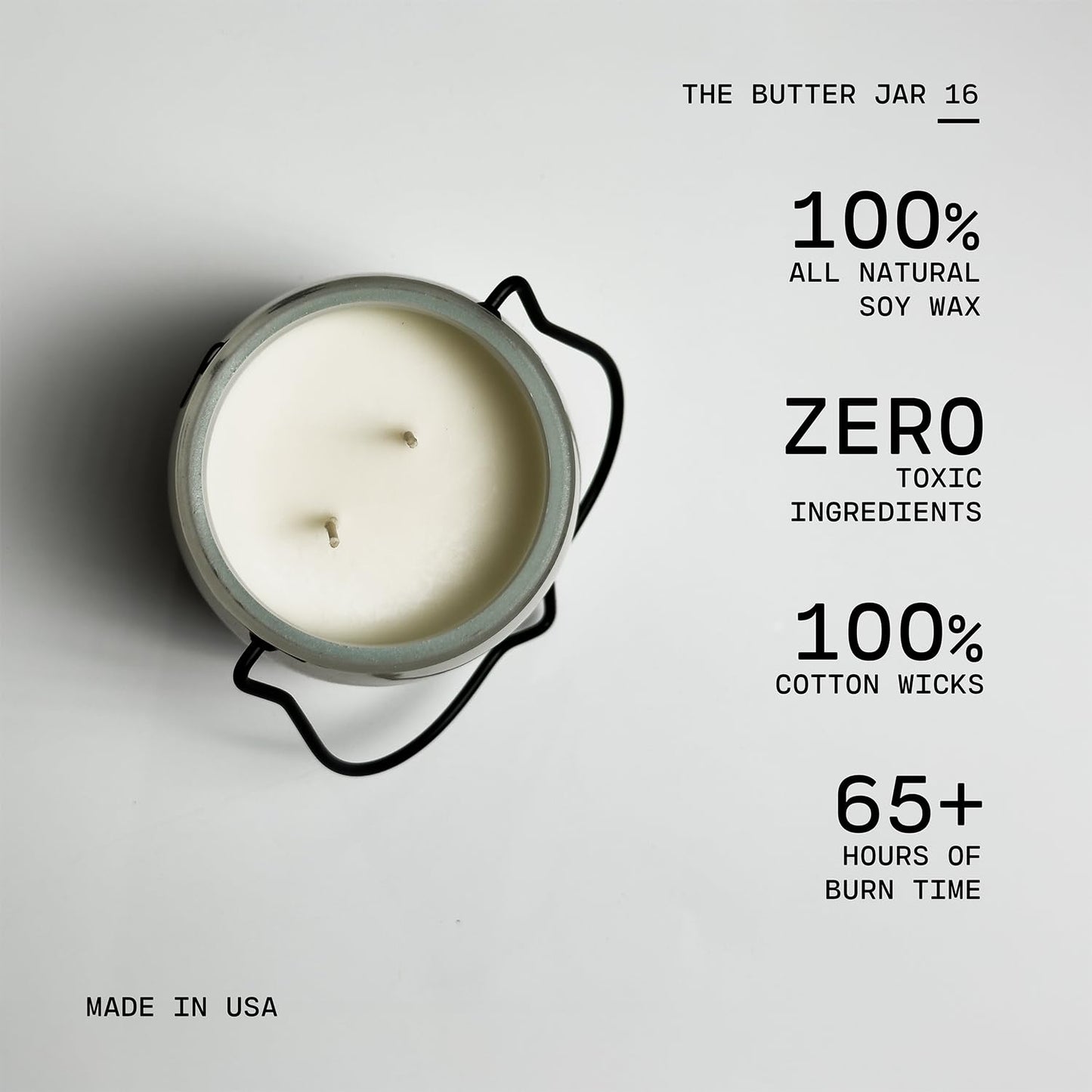 Milkhouse Candle Company Caramel Cold Brew Soy Candle - Cold Brew Coffee | Milk Chocolate | Caramel & Vanilla Scented - 16 oz Butter Jar with Lid, 65+ Hour Burn Time, Made in the USA