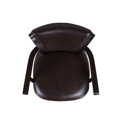 Jennifer Taylor Home Williams 27” Swivel Counter Height Bar Stool, Vintage Brown Faux Leather