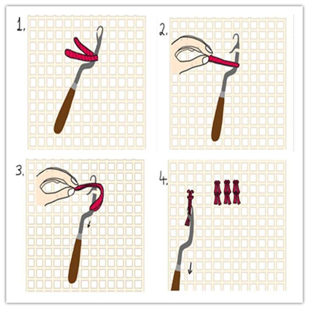 Neefoir Blank Rug Hooking Mesh Canvas Latch Hook Rug Making Carpet Tapestry DIY Kit Tool for Embroidery Crafts Decoration (39X59 inch)