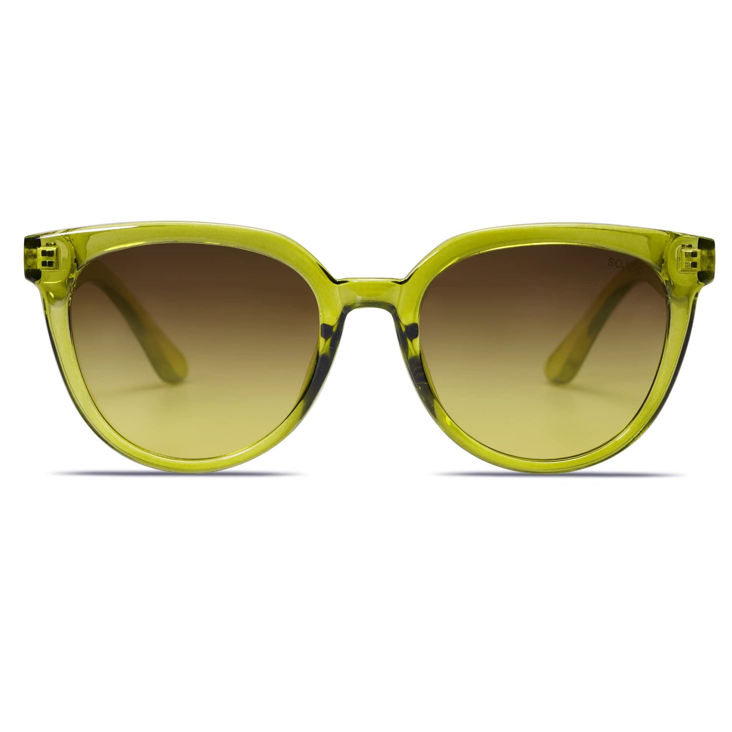 SOJOS Trendy Cat Eye Round Polarized Sunglasses for Women Fashion UV Protection Sunnies Sunglasses SJ2175