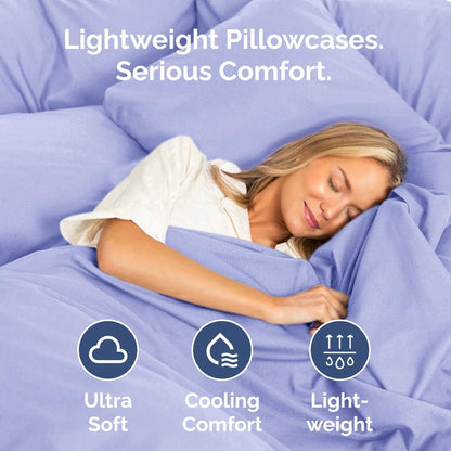 Queen Pillow Cases by [Brand Name] - Ultra Soft Hotel Quality Covers | Wrinkle-Free & Fade Resistant - 2 Piece Set in Lavender