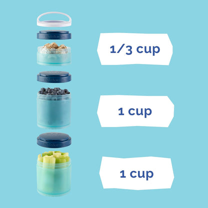 Whiskware Stackable Snack Containers - Durable Food Storage for Kids & Toddlers | Dishwasher Safe, Chase Design
