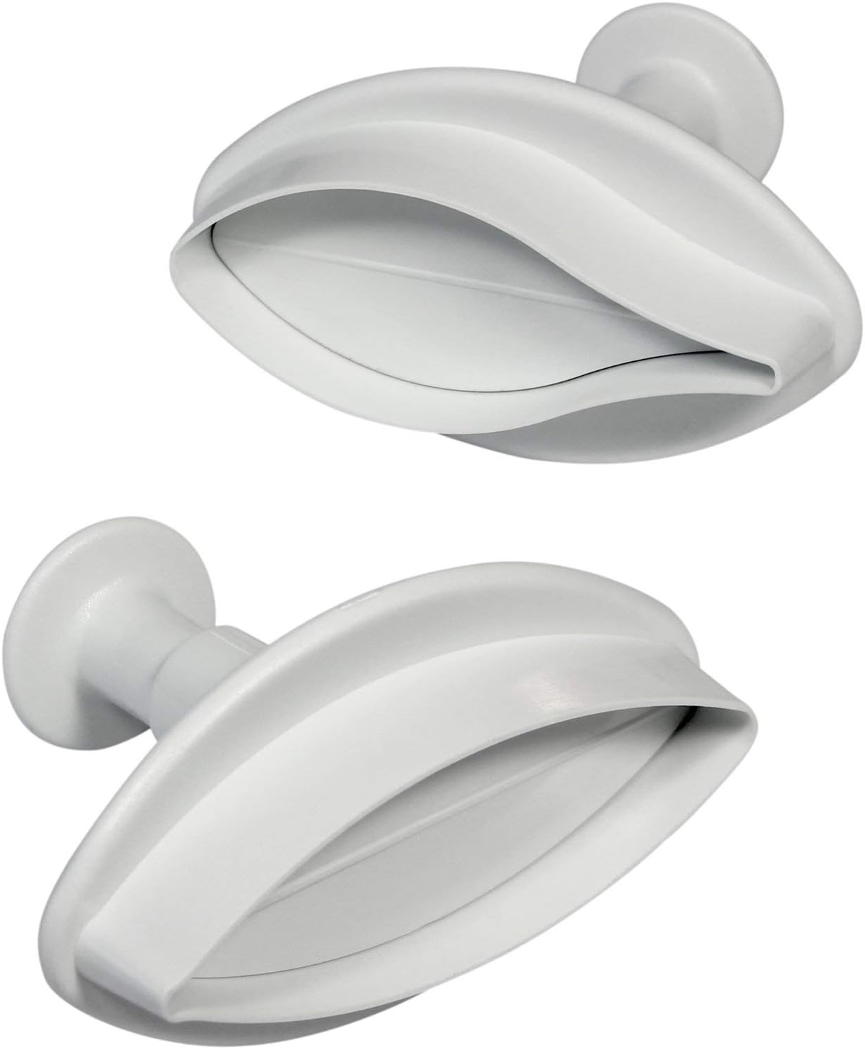 PME LY1002 Veined Lily Plunger Cutters, Set of 2, Large Size, White