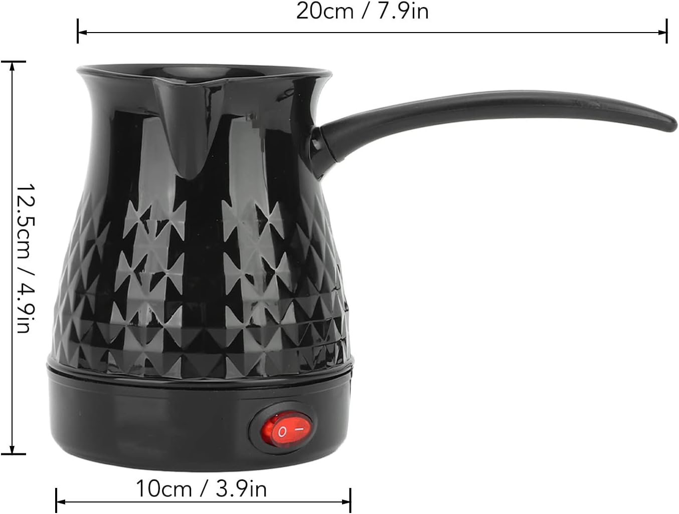 Even Heating Coffee Maker, Dual Anti-Scald Design, Removable Handle, 110V, 600ml