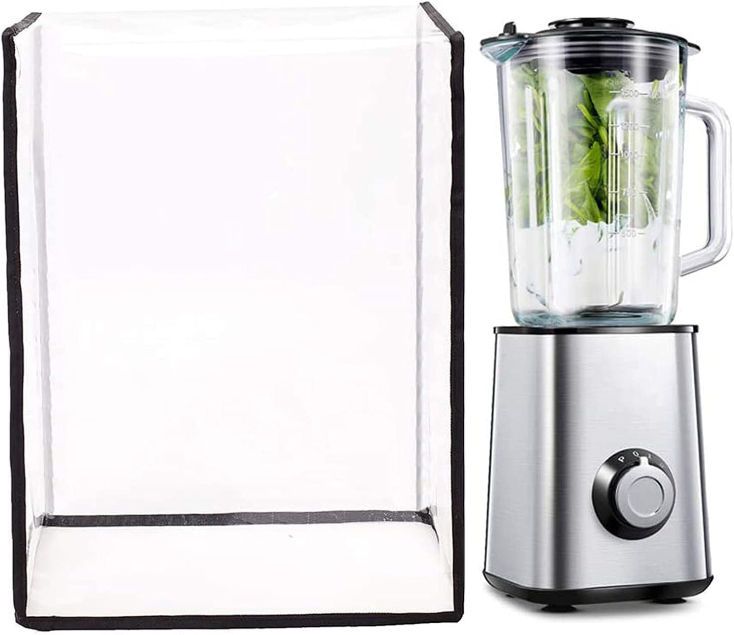 Clear Kitchen Blender Dust Cover, Compatible with Ninja Foodi Blender, Blender Cover with Accessory Pocket, Juice Cover