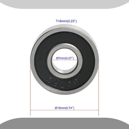 Aopin 609Z Skateboards Bearings Ball Bearings 0.35 x OD 0.94 Inch Double Metal Sealed Miniature, Applicable for Skateboards, 3D Printer Inline Skates Roller Skates Longboards Scooters, 10 Pcs