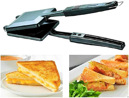 Gas Toaster Sandwich Maker Panini Maker Hot Sandwich Maker with 2 in 1 Peeler, Non-Stick Aluminum Toaster