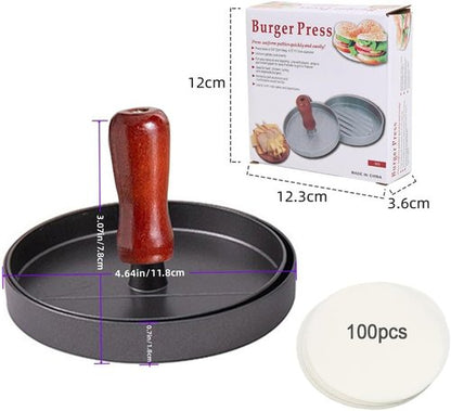 **Skiennix Hamburger Press Patty Maker - 100% Free Patty Papers | Dishwasher Safe & BPA Free Kitchen Gadget**