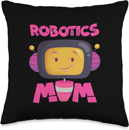 Multicolor Throw Pillow - Mom Robotics, 16x16