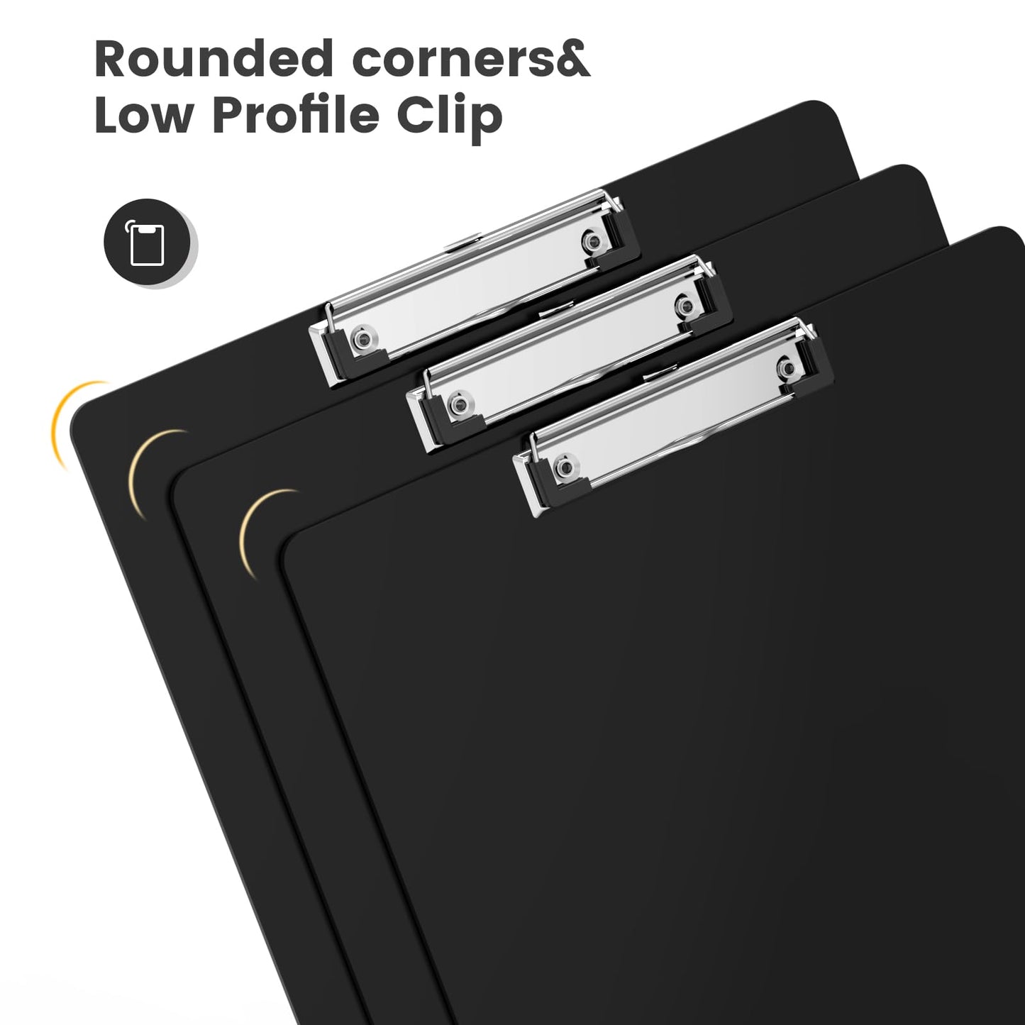 Macroclo Extra Large 11x17 Clipboards, Plastic Black Drawing Boards, Horizontal Clip Board, Vertical Layout. Suitable for Watercolor, Sketching, Painting. Art & Drafting Supply(Pack of 6)
