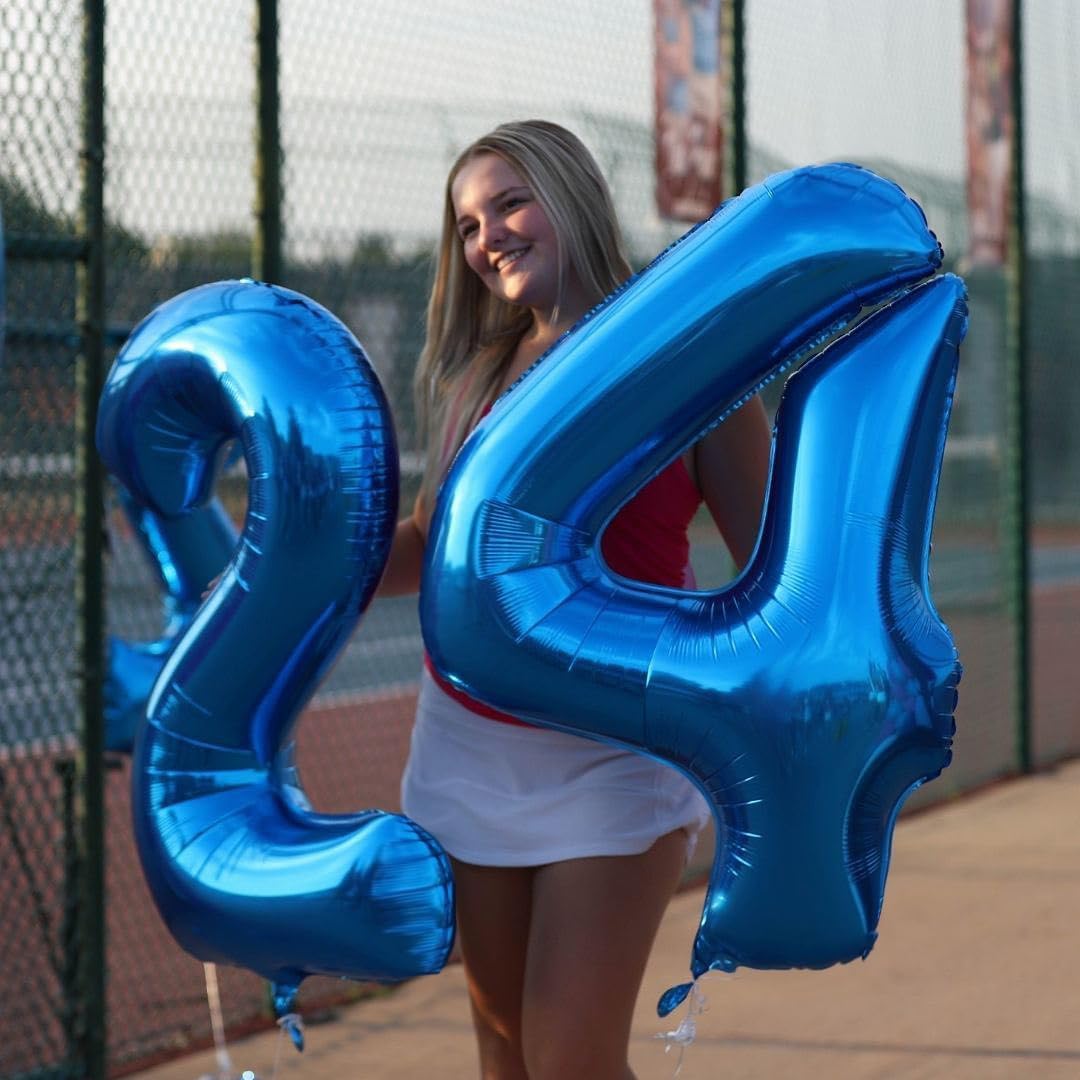 Number 22 Balloon - Navy Blue 40 Inch Birthday Decoration for 22nd Celebration | Party Supplies