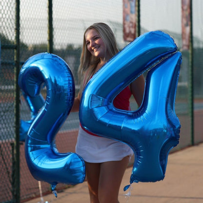 Number 22 Balloon - Navy Blue 40 Inch Birthday Decoration for 22nd Celebration | Party Supplies