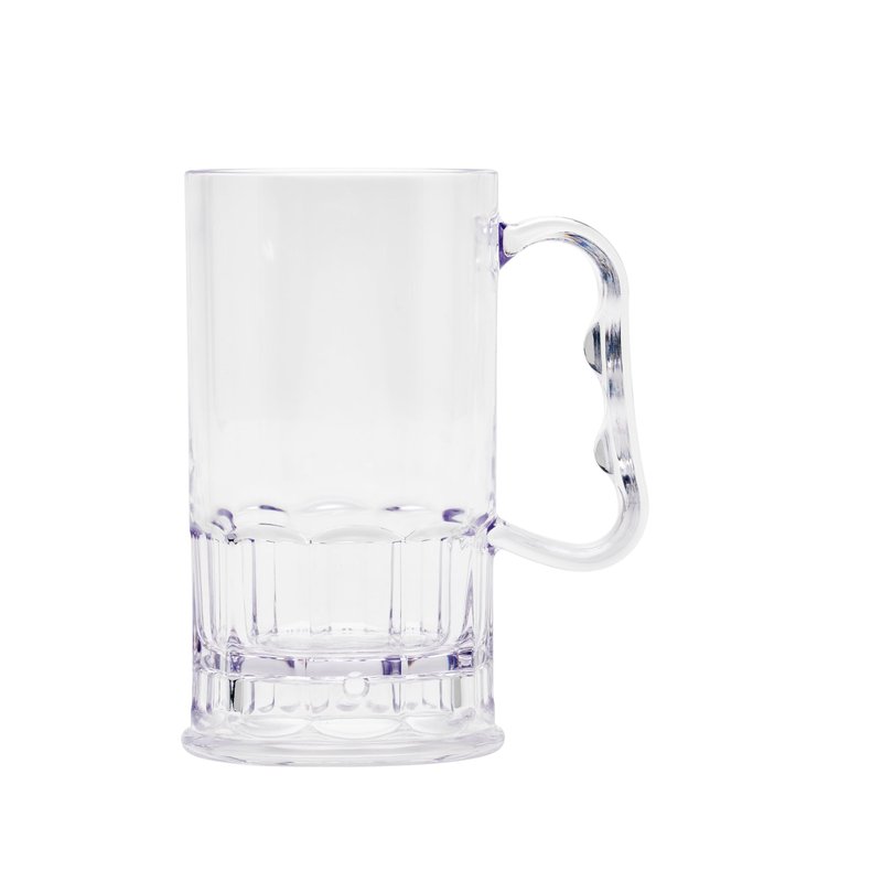 G.E.T. 00082-1-SAN-CL Shatter-Resistant Plastic Beer Mug / Stein, 10 Ounce, BPA Free (Set of 12)