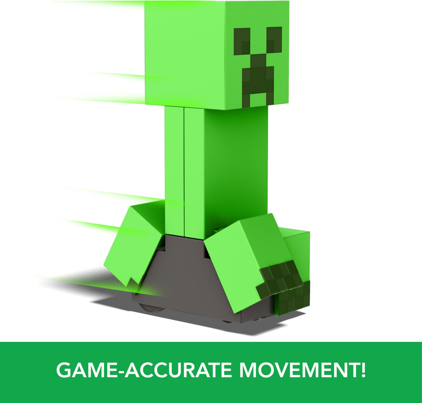 Mattel Minecraft Exploding RC Creeper with Lights & Sounds, 10 Explosion Particles, Game-Authentic Movement & DLC Code