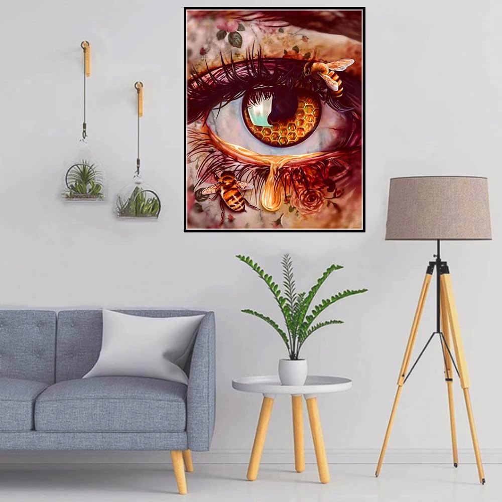 MMAHD Diamond Art Painting Kits for Adults,DIY 5D Round Full Drill Art Eye Diamond Art,Perfect for Relaxation and Home Wall Décor(11.8×15.8Inches)