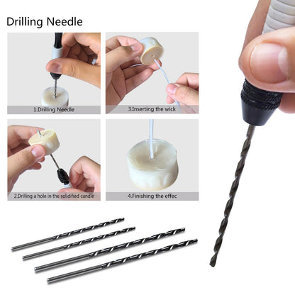 DiaWiew Candle Making Tools for Punching Holes and Inserting Wicks, Beginners Candle Making Kit for Adult Including Wick Needle for Candle Making, Perfect to Candle Molds with No Holes for Wicks