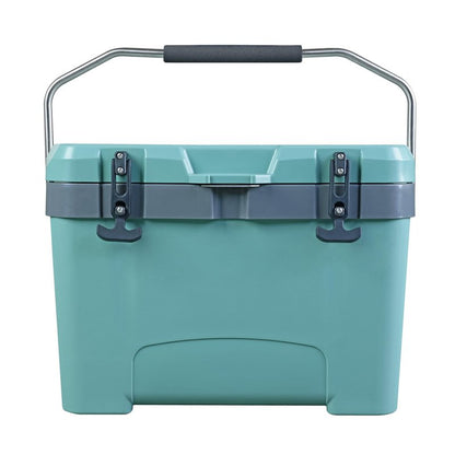 YELLOW JACKET 27 Quart Ice Cooler, Portable Ice Chest Hard Cooler Box with Retention Insulation and Heavy Duty Handle for Camping, Picnic, Beach, Drink, Beverage, Fishing,Blue