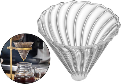 Glass Coffee Filter Cone, Pour Over Coffee Dripper for Home, Cafe, Restaurants, Strong Flavor Brewer