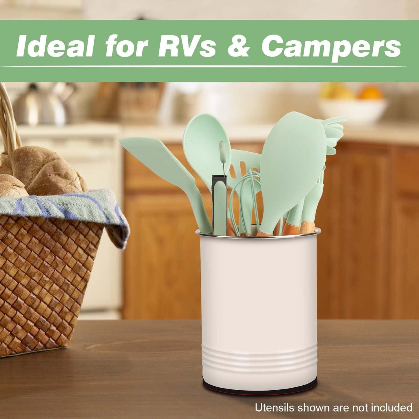 Magnetic RV Utensil Holder, Portable Cutlery Organizer for Campers and RV with Adhesive Magnet