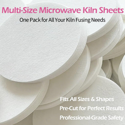 Alolti Microwave Kiln for Clay Pottery with 50 Pcs Kiln Paper, 7.7”Microwave Glass Kiln for Glass Fusing DIY, Mini Small Kiln Kits Jewelry Tools for Beginners at Home
