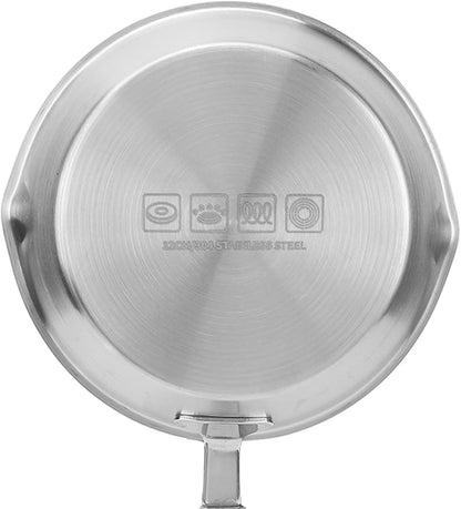 Non-Stick Frying Pan, 12CM Skillet Omelette Pan for Induction Cooking, Gas or Electric, Stainless Steel Egg Frying