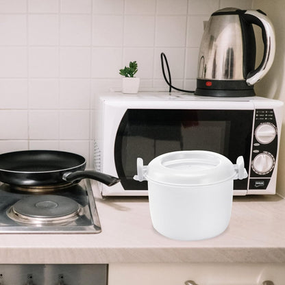 Microwave Rice Cooker Rice Steamer: 2pcs Round Microwave Food Container for Cooking Rice, Chicken, and Pasta