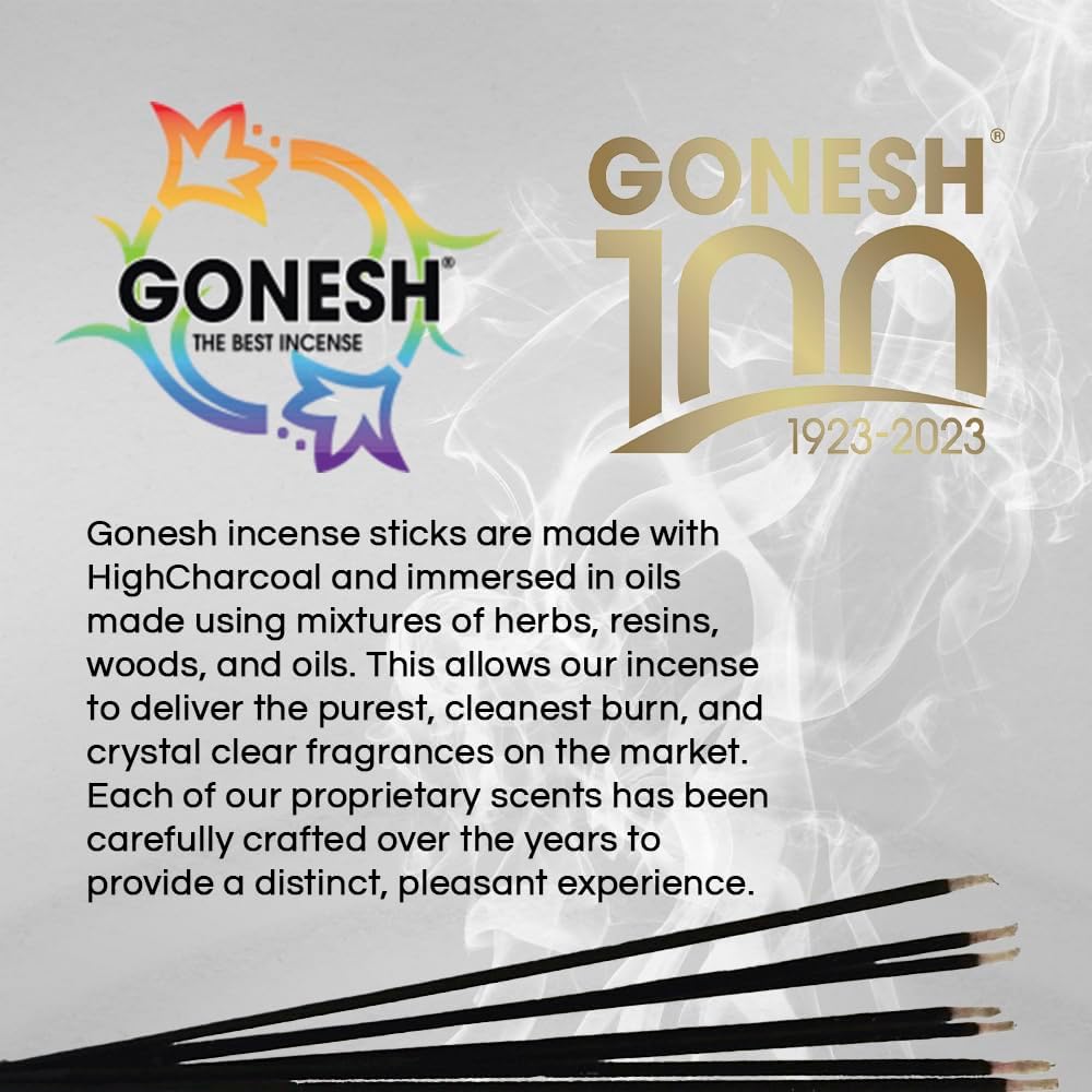 Gonesh Extra Rich Scented Incense Sticks - Non-Toxic 10” Slow Burn Aromatic Sticks - Jasmine, 80 Pack