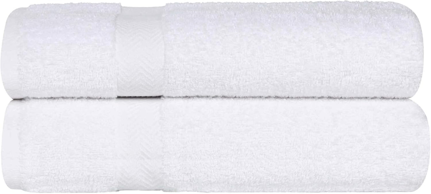 2-Piece Set, Superior Cotton Bath Sheet Large Towels for Body, Quick Dry, Bathroom Essentials, Guest/Master Bath