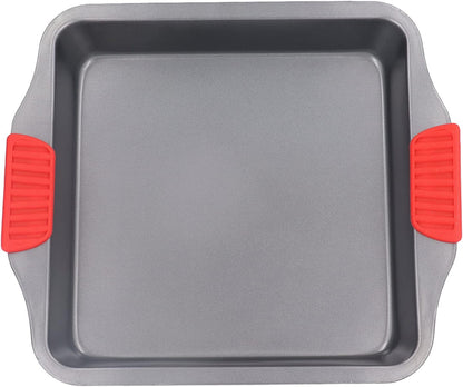 Baking Pan, Carbon Steel Non Stick Oven Baking Sheet with Silicone Handle, Deepened Design, Dishwasher Safe