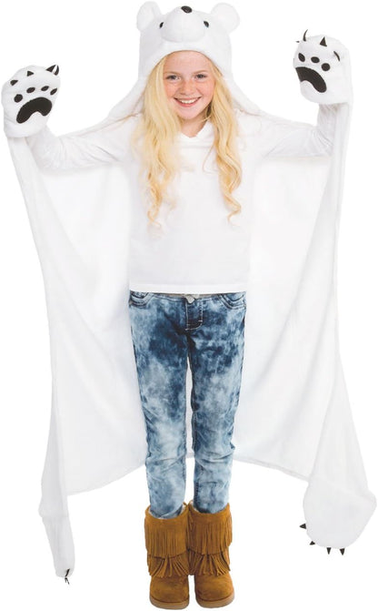 Kids Wearable Hooded Blanket by Fin Fun - Perfect for Boys & Girls