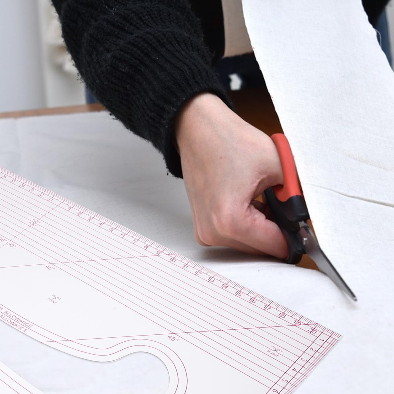 Angoily Sewing Ruler 16.9 Inch French Curve Tailors Ruler for Pattern Making Fabric Designing and Craft Drawing