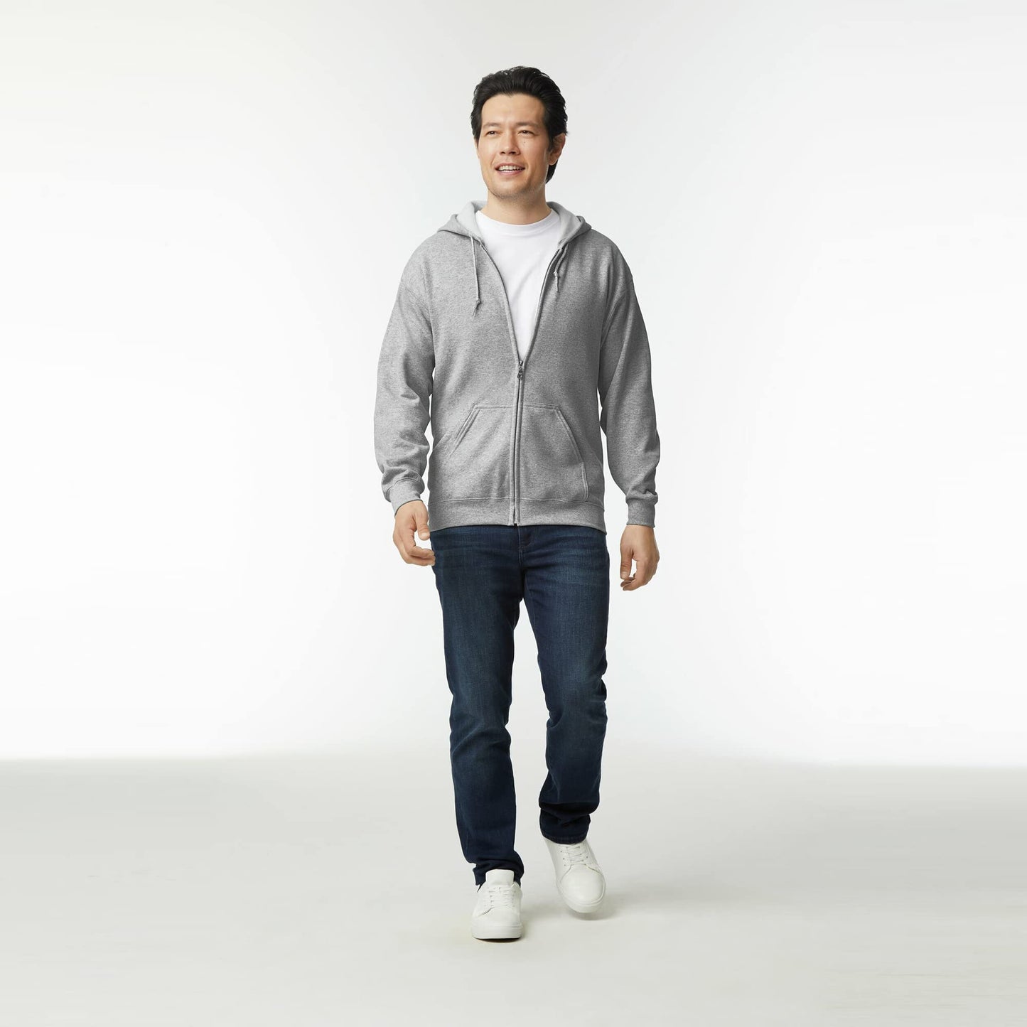 Gildan Adult Fleece Zip Hoodie Sweatshirt, Style G18600, Multipack, Sport Grey (1-pack), 3X-Large