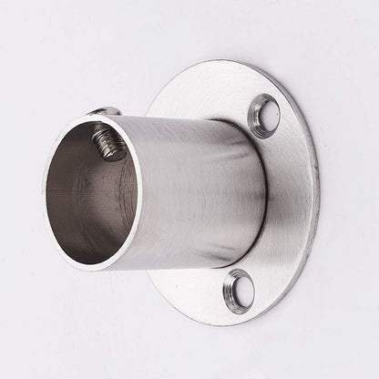 MroMax 304 Stainless Steel Wardrobe Pipe Bracket - 0.87 Inch Dia, Wall Mount Hanging Rail Rod Support Socket