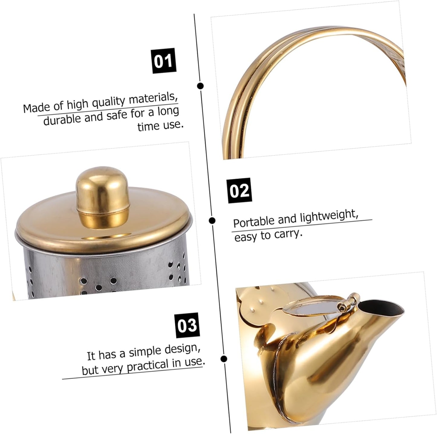 1pc Stainless Steel Whistling Tea Kettle, Portable Stove Teapot with Infuser, Water Boiler Filter for Heating