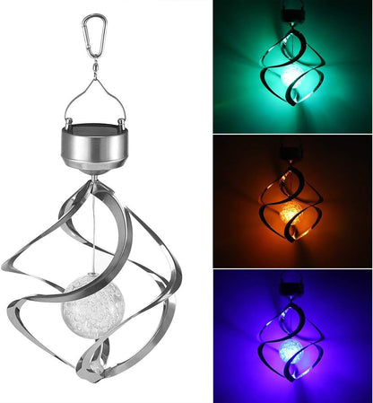 Color Changing Solar Hanging Lamp - Sparkling Crystal Ball for Gardens and Lawns