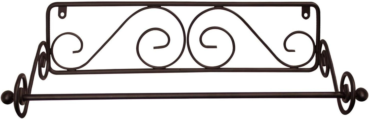 Blue Donuts Farmhouse Paper Towel Holder, Wall Mount, Easy One-Handed Tear Kitchen Dispenser, Bronze