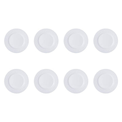 Pfaltzgraff Sylvia 32-Piece White Dinnerware Set, Service for 8, Durable Stoneware Plates, Bowls, and Mugs, Microwave and Dishwasher Safe