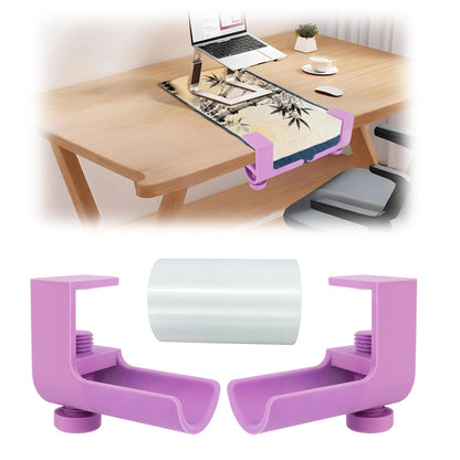 Diamond Painting Canvas Roll Holder, Adjustable Diamond Art Canvas Holder Table Clamp, Smooth Diamond Painting Roller Tool with Anti-Slip Rubber Pads for Workspace Organization, Purple