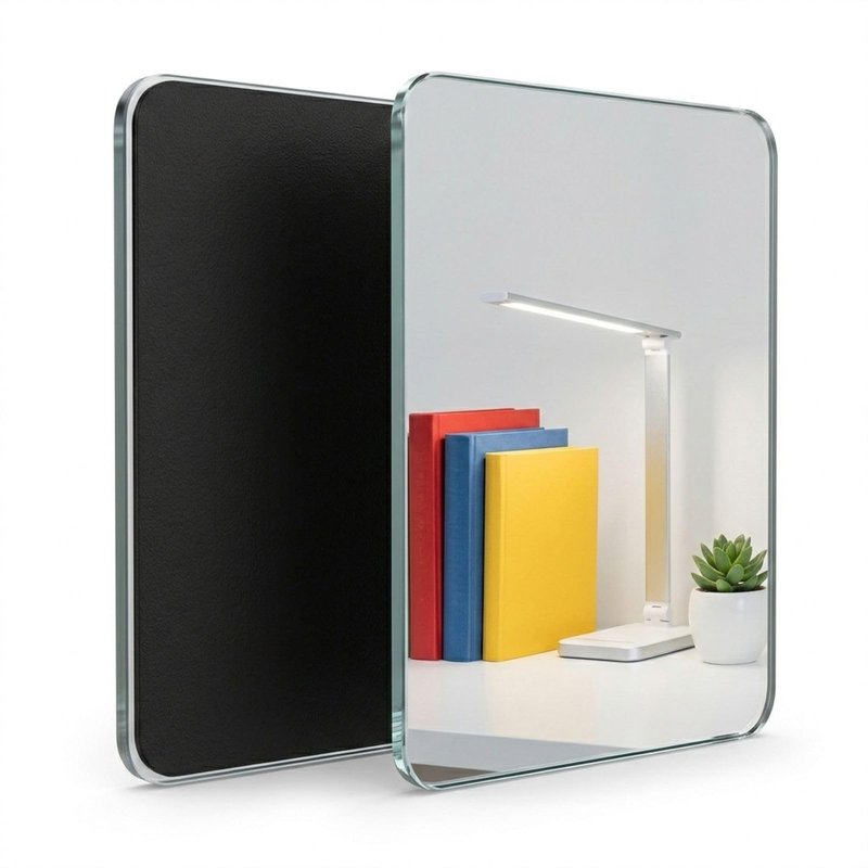 Tooackl 7x9 inch Magnetic Locker Mirror, Large Frameless Real Glass Mirror with Magnetic Backing, HD Distortion-Free Reflection, Polished Safety Edges for School, Gym, Fridge & Office