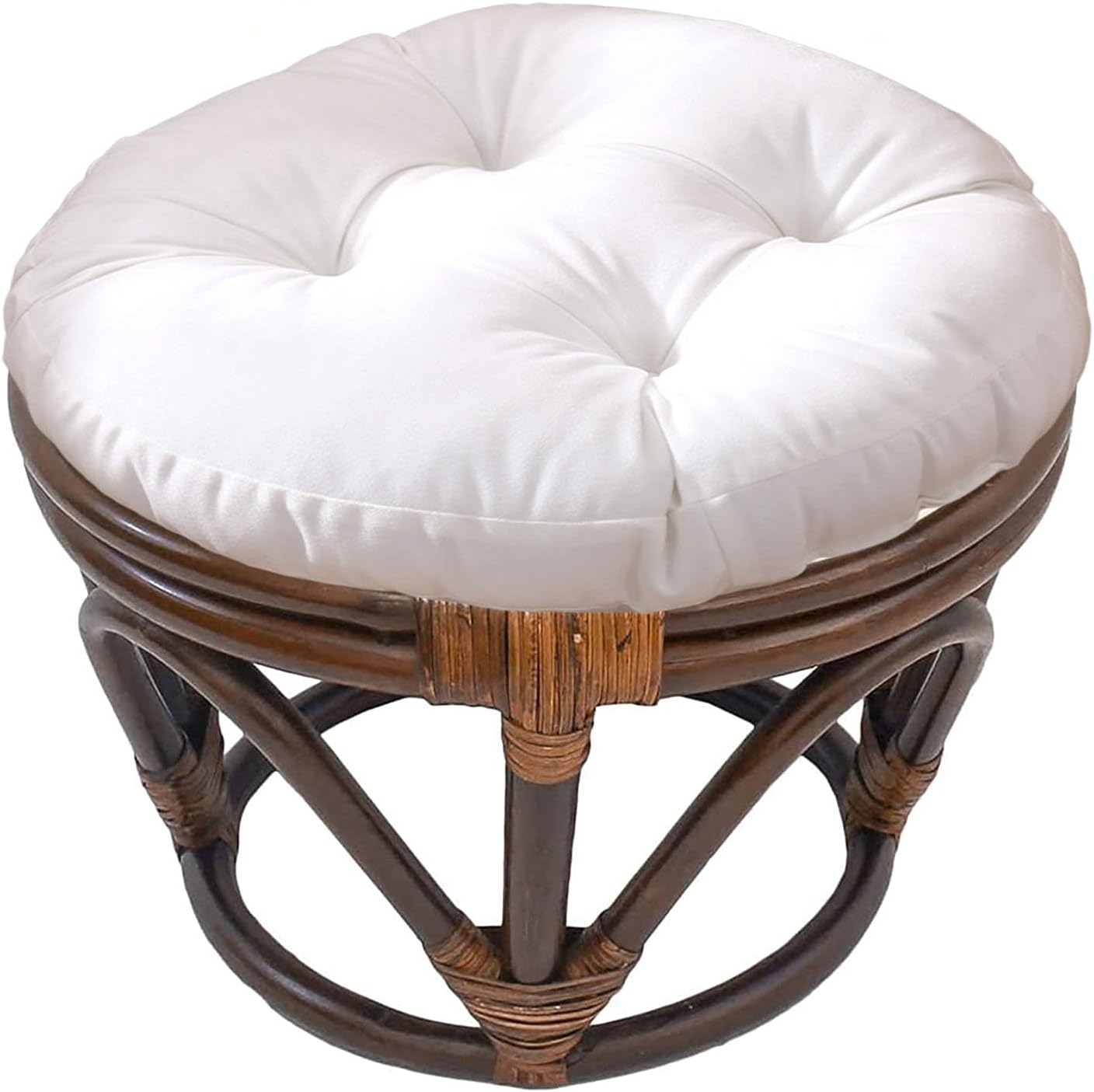 LCYZ 18in Futon Seat Cushion,Overstuffed Round Tatami Indoor Outdoor Seat Pads Chair Pad,Papasan Solid Color Footstool