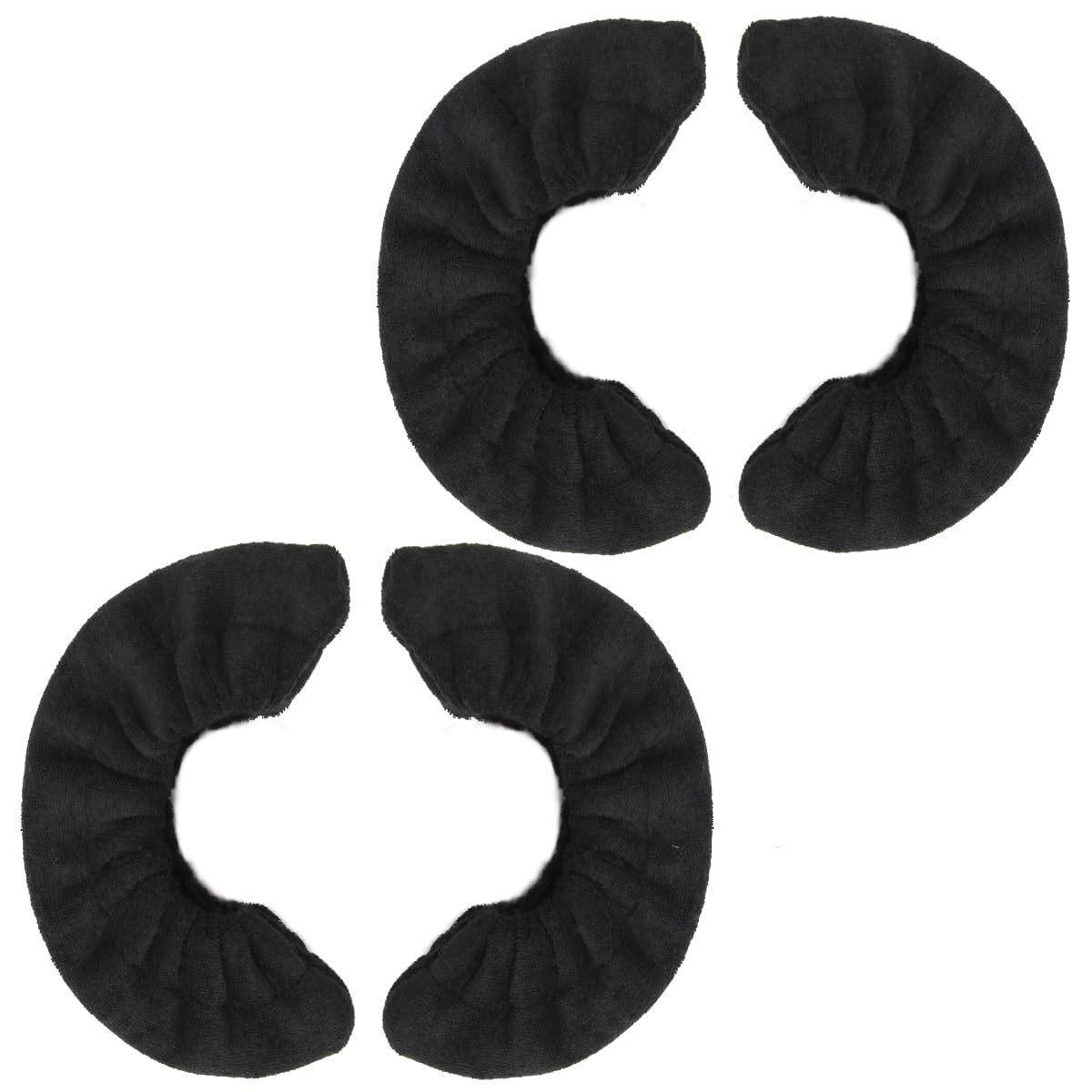 Coolrunner 2 Pairs Ice Skate Blade Covers, Sports Blade Cover Skate Blade Protector for Hockey Skates, Figure Skates and Ice Skates, Black (Black, Large)