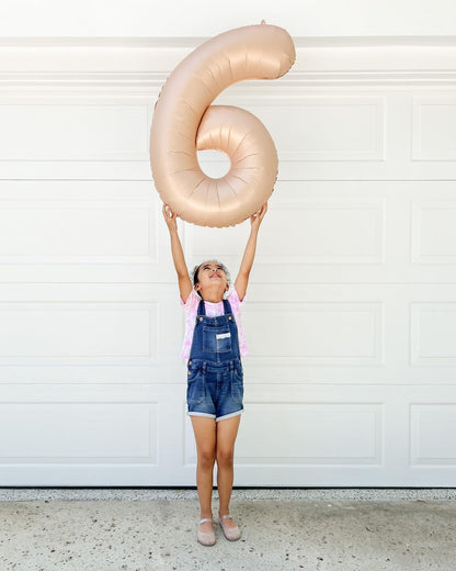 Light Brown Number Balloon - 40 Inch Tan 0 Balloon | Beige Birthday Decorations for All Ages